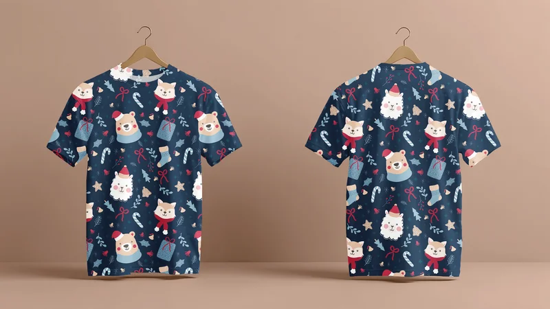 сублимационные футолки: різдвяні звірята